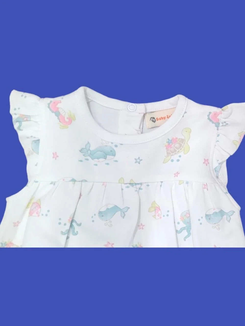 Baby Luigi Girl's Sea Life Bubble Romper